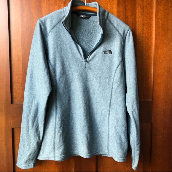 Women’s Teal The North Face 1/4 Zip Fleece Size Large - Picture 1 of 11